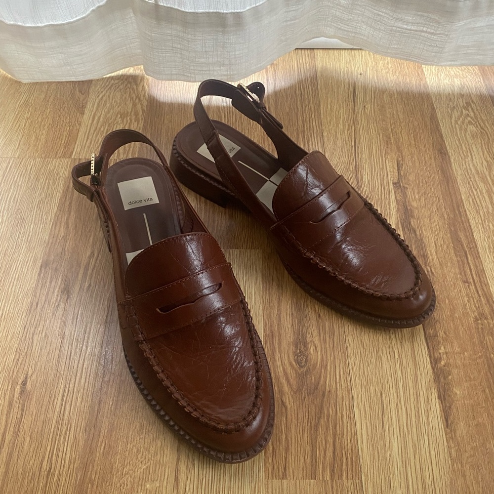 HARDI LOAFERS BROWN CRINKLE PATENT